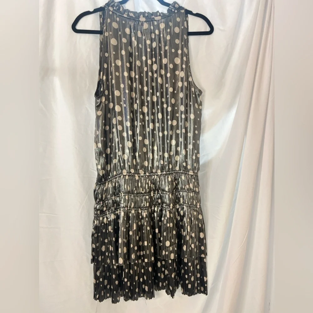 Anthropologie Current Air Metallic Polka Dot Dress β Size Mβ - Picture 9 of 15